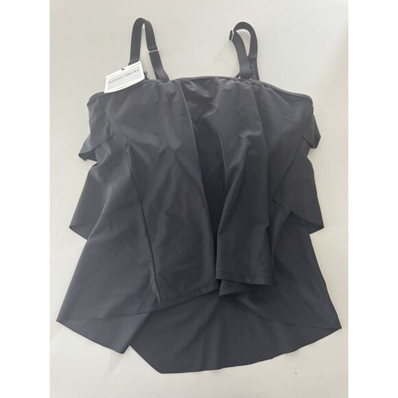 Hanna Nikole 2 Piece Tankini Ruffle Flounce Top High Waist Bottom plus size 16W - Picture 12 of 16